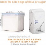 Vtopmart 6 Stück Vorratsdosen Set,Müsli Schüttdose & Frischhaltedosen BPA frei Kunststoff Vorratsdosen luftdicht 24 Etiketten für Getreide Mehl Zucker usw.