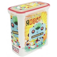 com-four® Retro Vorratsdose Frischhaltedose Robot Lebensmittelecht bis zu 2,5 Liter 20,2 x 19 x 11,5 cm