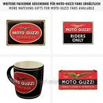 Nostalgic-Art Retro Vorratsdose flach Moto Guzzi – Logo Motorcycles – Geschenk-Idee für Motorrad-Fans Blech-Dose mit Deckel Vintage Design 2,5 l