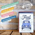 Nostalgic-Art Retro Vorratsdose L FIAT 500 – Good Things – Geschenk-Idee für Auto-Fans Große Kaffee-Dose aus Blech Vintage-Design 3 l