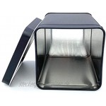 Perfekto24 Teedosen 3er Set in den Farben Schwarz inklusive 3 Etiketten– Vorratsdose für losen Tee 150g – Tee Aufbewahrung mit Aromadeckel – Blechdose eckig BPA frei