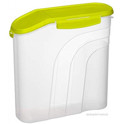 Rotho Fresh Vorratsdose 4,1l mit aromadichtem Deckel und Schüttöffnung Kunststoff PP BPA-frei transparent grün 4,1l 26,5 x 10,0 x 26,0 cm