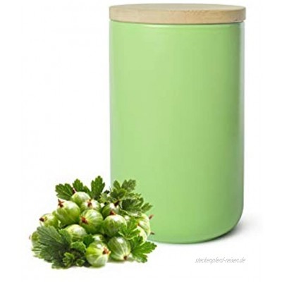 Vorratsdose Grün aus Porzellan mit Bambusdeckel Vorratsbehälter Dose Vorratsglas Aufbewahrungsdose