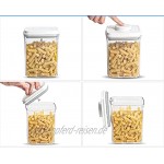ANVAVA 3 Stück Vorratsdosen Set mit EIN-klick-Öffnung Stapelbare Luftdicht Behälter mit Deckel zur Aufbewahrung von Getreide Mehl Zucker BPA frei Kunststoff Frischhaltedosen LFGB Zertifizierung
