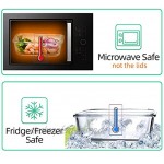 CREST Glas Frischhaltedosen [10er Set] Vorratsdosen Glas mit Deckel BPA-Frei Geeignet für Mikrowelle Gefrierschrank und Spülmaschine