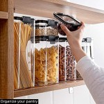 Diskary Vorratsdosen Set Aufbewahrungsbox mit Deckel Organisation Frischhaltedosen für Küche und Speisekammer für Mehl Zucker Müsli BPA-Freie Plastikkanister mit Etiketten Marker Löffel