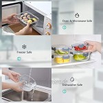 elabo 24-teiliges Vorratsdosen-Set aus Glas mit Deckel – luftdicht auslaufsicher aus Glas BPA-frei Bento-Boxen Gefrierschrank Ofen spülmaschinenfest 12 Deckel und 12 Behälter