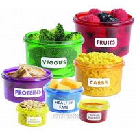 GOODS+GADGETS Vorratsdosen Set zur Portions-Kontrolle | Abnehmen durch Portionsgrößen Diät Lebensmittel-Dosen