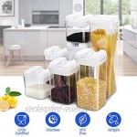 HSR Vorratsdosen Set 7-teilig | Schüttdosen Aufbewahrungsdosen Frischhaltedosen | luftdicht und stapelbar für Lebensmittel | LFGB Zertifiziert