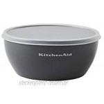 KitchenAid Schüssel-Set I 4 teilig mit Deckel I Rot Grau Weiss Rot I Bruchfester Kunststoff I Luftdichter Verschluss I Vorratsdosen 2591