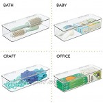 mDesign 4er-Set Kühlschrankbox – Kühlschrank Vorratsdose mit Klappdeckel – lebensmittelechte Aufbewahrungsbox für Küche und Speisekammer – durchsichtig