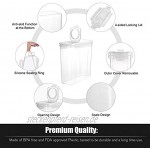 ME.FAN Müsli-Vorratsdosen [4er-Set] luftdichte Lebensmittel-Vorratsdosen 4L 1,38 oz – großer Küchen-Aufbewahrungsbehälter mit 24 Kreidetafel-Etiketten – BPA-frei einfach zu gießender Deckel weiß