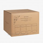 Navaris 4x 1200ml Vorratsgläser mit Edelstahldeckel Glas Vorratsdosen Set mit sicherem Schraubverschluss Lebensmittel Aufbewahrungsgläser Küche