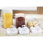 Sageware Airtight Food Storage Containers with Lid BPA free,Stackable Jars with Blackboard Labels & Marker Pen 5er Set