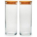 Topkapi Gourmet-Küche 250.927: 2-TLG Vorratsbehälter Vorratsdosen Set „Amarillo XL“ luftdicht für Gewürze Mehl Getreide Zucker Müsli Nudeln Reis H ~23,4 cm aus Glas