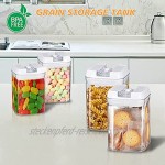 VIVILINEN Luftdichtes Vorratsdosen-Set für Lebensmittel Stapelbare Küchenaufbewahrung mit Deckel Ideal für Müsli-Spaghetti-Pasta-Süßigkeiten-Snacks 4er-Set 0,8L
