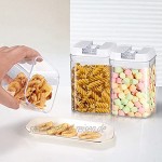 VIVILINEN Luftdichtes Vorratsdosen-Set für Lebensmittel Stapelbare Küchenaufbewahrung mit Deckel Ideal für Müsli-Spaghetti-Pasta-Süßigkeiten-Snacks 4er-Set 0,8L