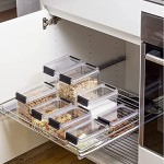 Vorratsdosen 4er-Set Aufbewahrung Küche Aufbewahrungsbox Vorratsbehälter Behälter mit Klick-Deckel Müsli Aufbewahrung BPA frei Kunststoff Vorratsdosen luftdicht