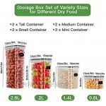 Vorratsdosen 8 Set Müslidosen Schüttdosen Aufbewahrungsbox Küche Luftdicht Behälter aus Plastik Mit Deckel Vorratsgläser zur Aufbewahrung von Nudeln Müsli Reis Mehl und Futter Haustiere