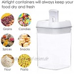Vtopmart 7er Vorratsdosen Set,Müsli Schüttdose & Frischhaltedosen BPA frei Kunststoff luftdicht Küche Vorratsbehälter mit Deckel,24 Etiketten für Mehl Zucker