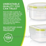 Zoë&Mii auslaufsichere Lebensmittelbehälter aus BPA-freiem Plastik Hochwertige und luftdichte Meal Prep Boxen 14-Teiliges Set 7 Boxen + 7 Deckel als Vorratsdosen Snackbox Brotdose oder Lunchbox