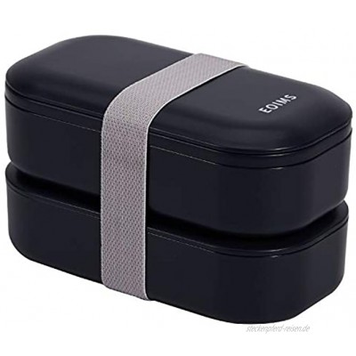 Bento Box für Erwachsene japanische Bento-Box stapelbar mit Trennwand auslaufsicher BPA-frei mikrowellen- und spülmaschinenfest leicht zu reinigen dunkelblau