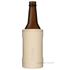 BrüMate Hopsulator BOTT'L doppelwandiger Edelstahl isolierter Flaschenkühler für 340 ml Flaschen Desert Tan