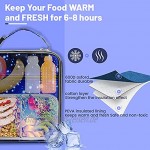 Magcubic Lunchbox Tasche Isoliertasche Lunchtasche Wasserdicht Thermotasche Kühltasche Leicht Picknicktasche mit Reißverschluss und Griff 6.5L für Frauen Mann Kinder Arbeit Schule