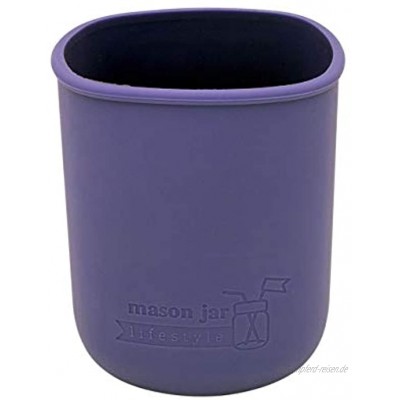 Mason Jar Lifestyle Silikonhüllen für Ball- Kerr- Einmachgläser 12 oz Ultra Violett 2 Stück