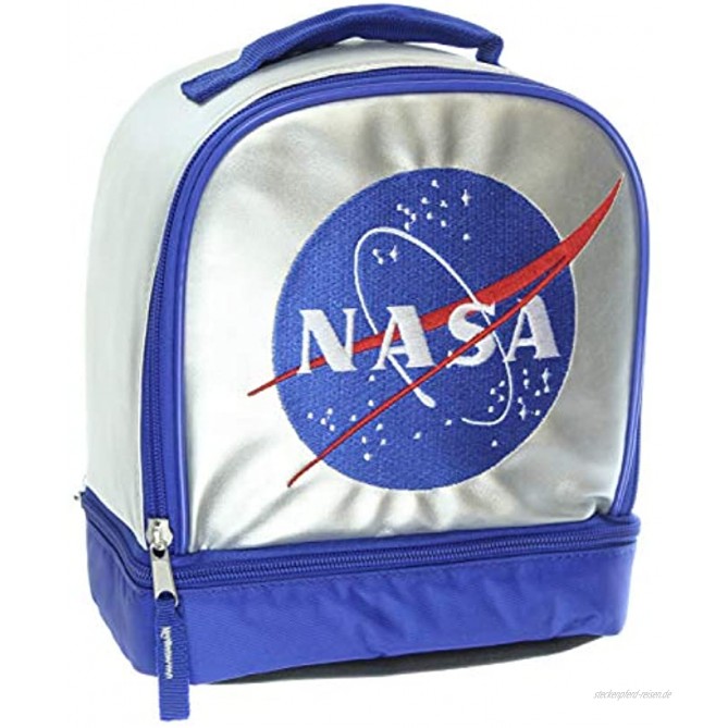 NASA Classic Meatball Detailliertes Logo Doppelfach Isolierte Lunchbox Tasche Tote