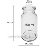 20 Glasdosen Glasflaschen 300 ml mit Korkverschluss für Gewürze Salz Tee etc. inkl. einer Gewürzschaufel aus Holz 7,5 cm