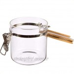 Dosenritter | 2X 600 ML Vorratsglas Glasbehälter Vorratsdosen aus Borosilikatglas mit Bügelverschluss und Silikondichtung mit luftdichten Deckel aus Bambus | 11.3 x 10.3cm H,ø