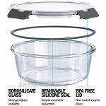 Igluu Meal Prep Container aus Glas – 3er Set Runde Glasbehälter in Verschiedenen Größen –Lunch Box Zur Aufbewahrung von Essen für Gefrierschrank Mikrowelle & Ofen – BPA frei & Spülmaschinengeeignet