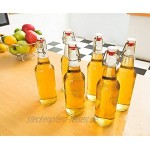 Tebery 6 Stück 500 ML Glasflaschen mit Bügelverschluss Bügelverschlussflasche Auslaufsicher Transparente Flasche für Wein Bier Saft Öl Essig Wasser Soda zweite Gärung