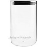 Tebery Cristal Vorratsdosen Vorratsbehälter Vorratsgläser aus hitzebeständigem Borosilikatglas 2er Set ca. 1,2 ltr. mit Kunststoffdeckel klar