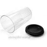 Tebery Cristal Vorratsdosen Vorratsbehälter Vorratsgläser aus hitzebeständigem Borosilikatglas 2er Set ca. 1,2 ltr. mit Kunststoffdeckel klar