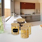 Vorratsdosen Glas Aufbewahrungsbox Küche Glas 6er Set Glasbehälter mit Deckel Vorratsdosen Luftdicht Aus Borosilikatglas Vorratsglas mit Deckel Set- Vorratsdosen Set|6x450ml