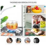 Yidata Stapelbare Vorratsdose aus Glas mit Glasdeckel Aufbewahrungsbehälter für Lebensmittel mit einem Schäler 3-stöckig