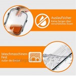 Zoë&Mii hochwertige Glas Frischhaltedose mit Deckel – 4-er Set 2-Fach Meal Prep Glas – Auslaufsichere Meal Prep Container aus Glas – Praktisches Mikrowellengeschirr-1050ml