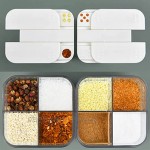 2 Pack Gewürze Gewürzstreuer Salz und Pfefferstreuer Vier in One Gewürzdosen Spice Box Kunststoff für Küche Camping Gewürzbox