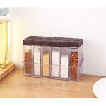 AWQREB Salt & Pepper Spice Shaker Box Plastik-Camping-Gewürzbox zur Aufbewahrung von Küchengewürzen 6er-Set