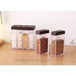 AWQREB Salt & Pepper Spice Shaker Box Plastik-Camping-Gewürzbox zur Aufbewahrung von Küchengewürzen 6er-Set