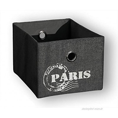 KMH® Praktischer Schrankkorb *Traveller* 20 x 26 cm Farbe: grau Aufdruck: Paris #204127