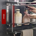 Moares 1 Set Badezimmer-Regale doppellagig hohles Design Edelstahl Erhöhung schneller Abfluss Lagerregal für Zuhause Badezimmer WC 40 cm