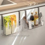 MOVKZACV Aufbewahrungskorb unter dem Regal Aufbewahrungskorb für Küche Badezimmer kein Bohren erforderlich einfach zu bedienen Größe: drei Gitter
