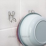 PPuujia Edelstahl-Waschbeckenständer Küchen-Wandaufhängung Waschbeckenhaken Badezimmer sturzfrei Aufbewahrungsregal multifunktionales Regal Farbe: Weiß