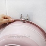 PPuujia Edelstahl-Waschbeckenständer Küchen-Wandaufhängung Waschbeckenhaken Badezimmer sturzfrei Aufbewahrungsregal multifunktionales Regal Farbe: Weiß