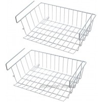 UOPJKL 2er Set Schrankkörb Hängekorb aus Metall Aufbewahrungs-Korb für Küchenschränke Regale Under Shelf Basket