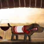 Bozaap Holz Weinregal Schwein Hund geformte Weinflaschenhalter Tier Display Rack Arbeitsplatte Dekor Veranstalter Weinliebhaber