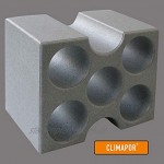 CLIMAPOR Flaschenbox Compact aus Styropor grau für 5 Flaschen max. Ø 9 cm 1 Stück 25 x 30,8 x 18,2 cm